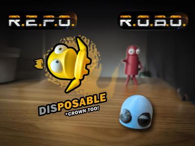 REPO ROBOT CROUCHED – posable and disposable