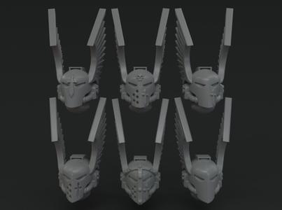 Gloomy Angels winged helmet variety pack