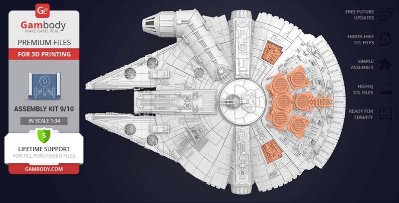 Millennium Falcon Engine Vents 3D Printable Exterior Parts Kit 2
