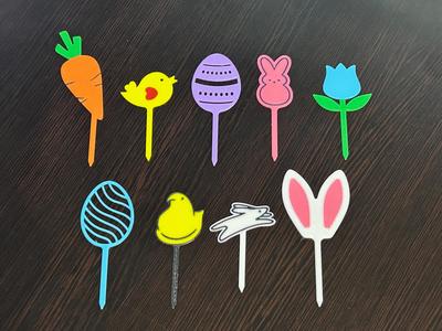 Easter Theme Cupcake or Donut Topper Assortment