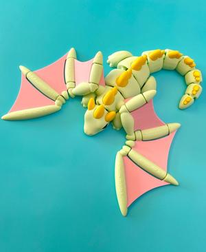 little dragon — articulated flexi print-in-place fidget fantasy creature