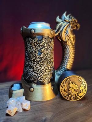12oz Phoenix Can Cozy Dice Tower