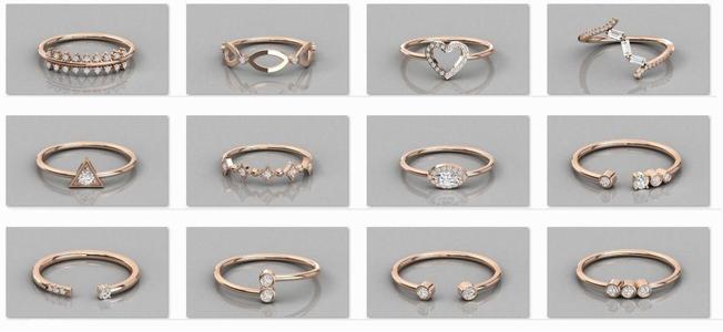 300 solitaire women ring 3dm 9 render stl detail bulk collection