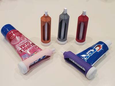 Ratcheted Toothpaste Tube Squeezer