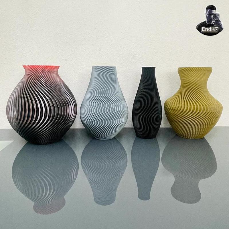 SPIRAL VASE SET VERSION THREE – 4 DESIGNS