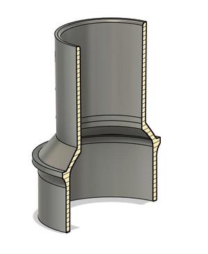 Hose adapter 50mm OD -> 34.6mm-33.7mm ID