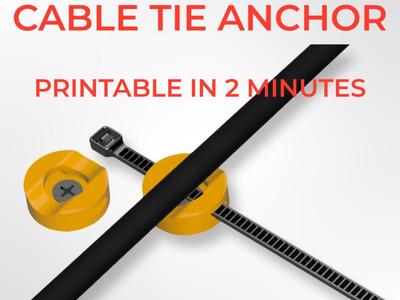 Universal Cable Tie Mount – Fast & Easy to Print