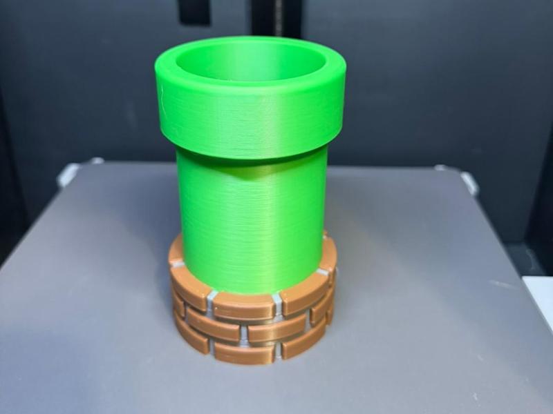 mario warp pipe pen holder