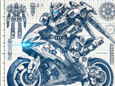 Mecha Bike Robot