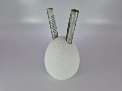 Minimalist Easter Egg with Banknote Ears