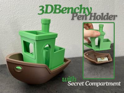 3DBenchy Pen Holder with Secret Compartment