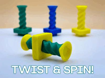Twist & Spin Fidget | Print In Place | Quick Print