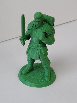 Male model adventurer on round base