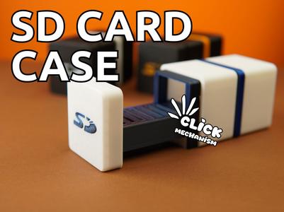 SD Card Box with Click-Lock Mechanism SD Organizer