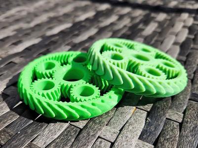 Fidget Spinner Green Dragon Scale (Print-in-Place)