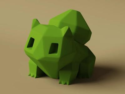 Low-poly Bulbasaur (Remastered)
