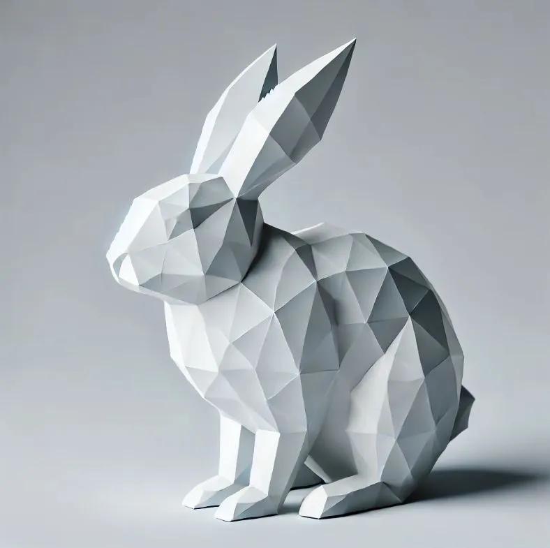 Low poly rabbit