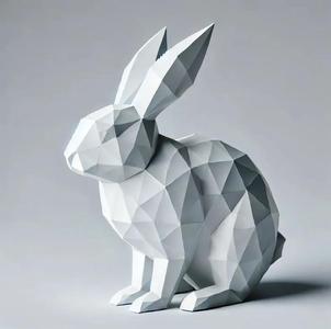 Low poly rabbit