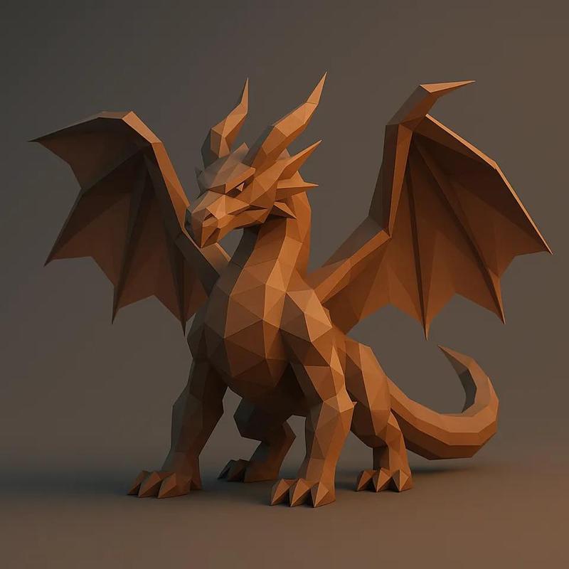 Power dragon Low Poly   