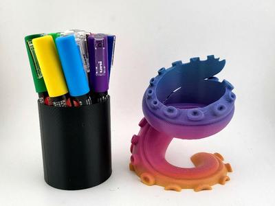 Tentacle pen holder brush and tool