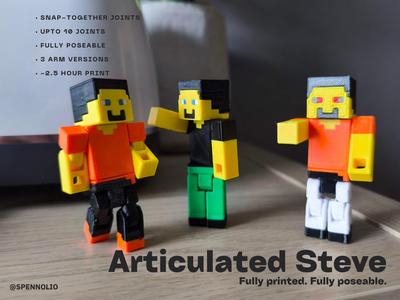 Articulated Steve – Poseable Minecraft Figure