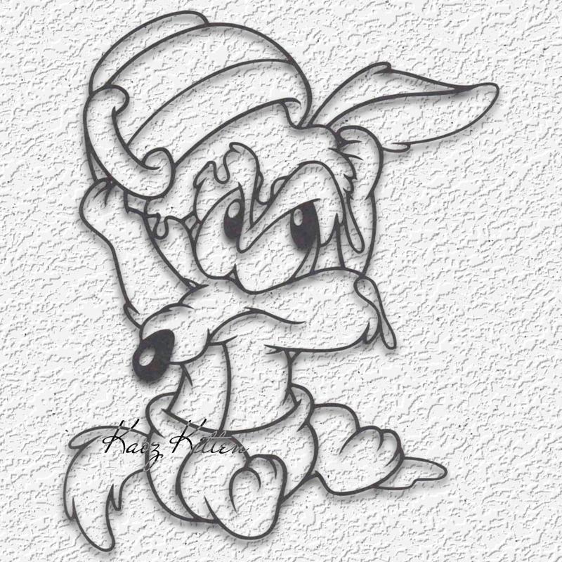 BABY WILE E COYOTE WALL ART LOONEY TOONS HOME DECOR