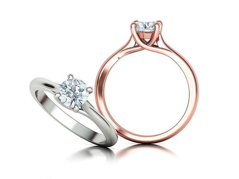 Classic Solitaire Engagement ring 6mm stone design 3dmodel