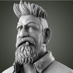 Zombie Hunter Bust 3D Printing Figurine | Assembly
