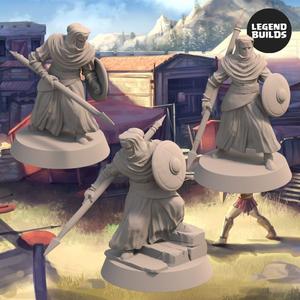 Night s Cult Followers with Spear and Shield Bundle (3 unique miniatures)