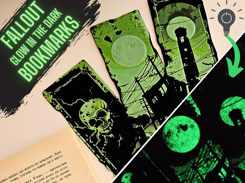Fallout Glow in The Dark – Bookmarks Set