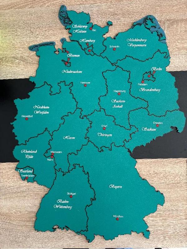 Political map of Germany (federal states)