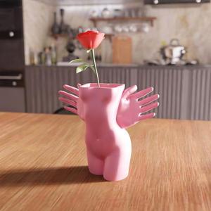 3D Woman Nude Vase STL File – Artistic Flower Vase for Home Decor, Unique Woman Body Art, 3D Printable Modern Decor, Digital Gift File