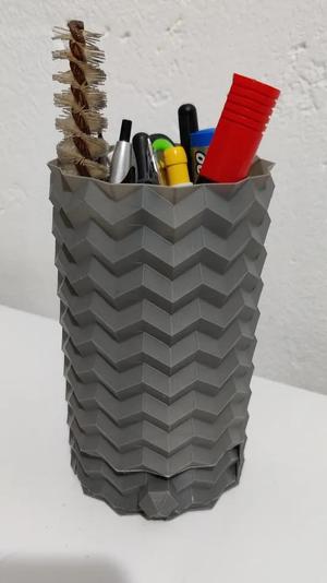 Geometric Origami Pencil pot Pen holder with Drawer