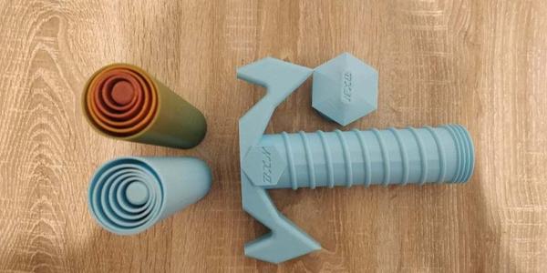 Collapsible Sword – Épée dépliable – No support / Print In place