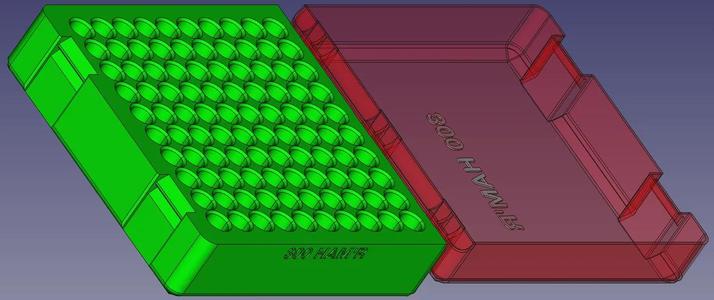 9X19mm, Recessed Double Snap Latch Modular Ammo Box