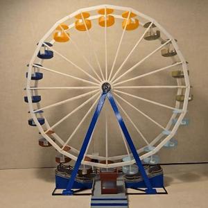 3D Printable Ferris Wheel Model H0