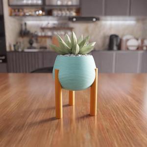 3D Natural Elegance Pot Stand as a Stl File & Yard Decor, 3D Printing, Decorative Vase, Flower Vase, Pottery Vase, Unique Vase, Plant Pot