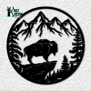 buffalo wildlife wall art bills football team decor