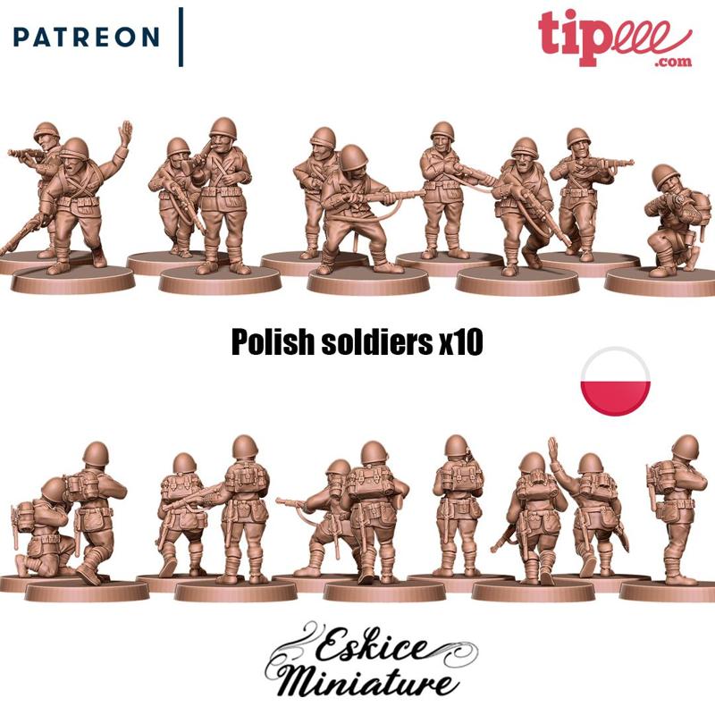 Polish soldiers x10 – 28mm