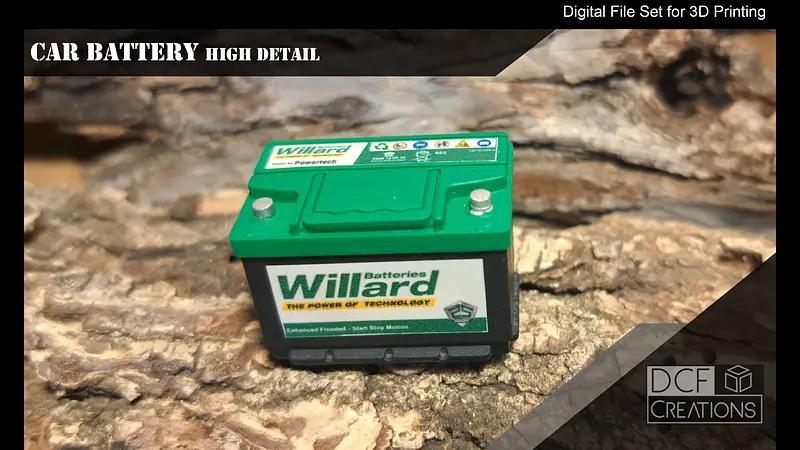 1/10 Scale Car Battery (High detail)