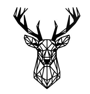 deer – low poly wall art