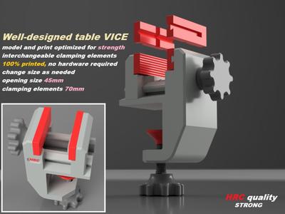 100% Printed Table Vise, No Hardware Required!