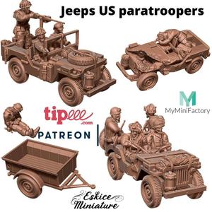 Jeeps US WWII – 28mm for wargame