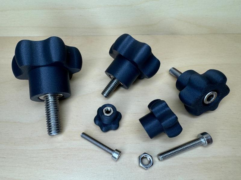 Star grip for DIN912 screw, M3, M4, M5, M6, M8