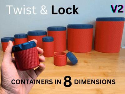 Twist & Lock Containers V2|8 Dimensions
