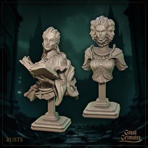 Bust of Sil'Varr Manychime and Bust of Inciar Flamefaced