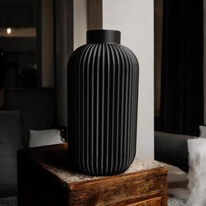 Modern design ribbed vase