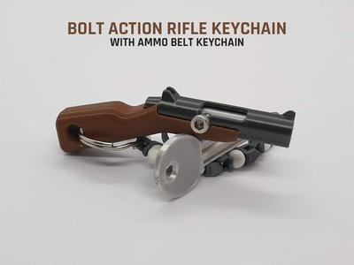 Bolt Action Rifle Keychain