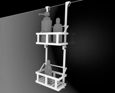 Over Glass Shower Wall Basket/Shelf for shampoo bottles and others products.