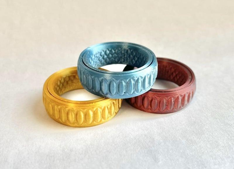 Print in Place Fidget Ring (21 Different Sizes)